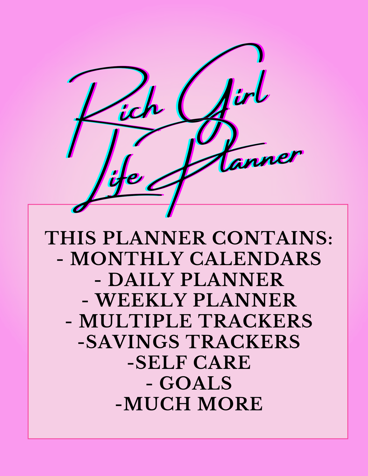 Rich Girl Life Planner